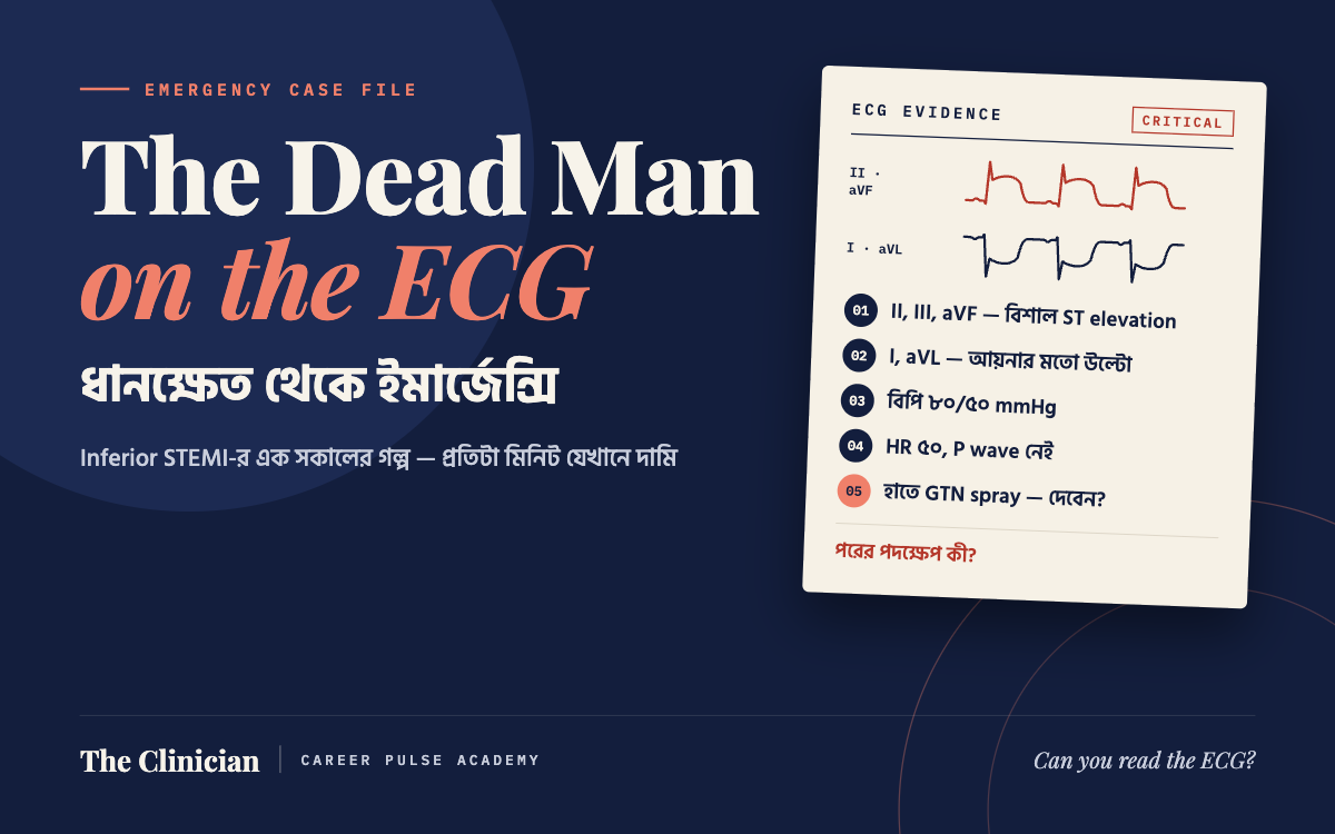 ধানক্ষেত থেকে ইমার্জেন্সি — আর একটা “মৃত মানুষ”-এর ECG